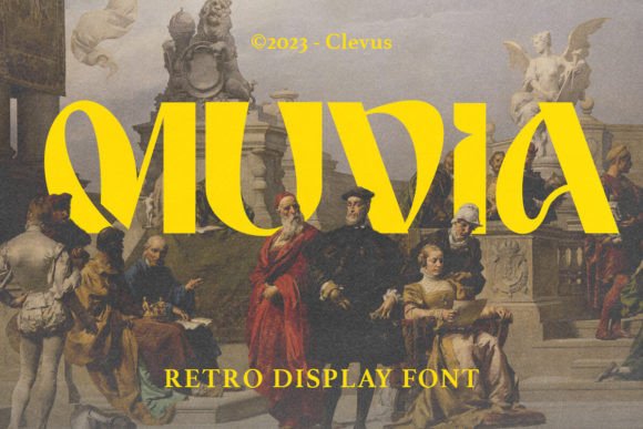 Muvia: A Retro Display Font for Modern Design